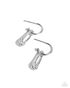 Copy of Paparazzi Accessories: Safety Pin Style Necklace and Safety Pin Sentimen Earrings - White SET