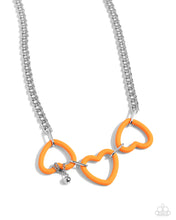 Load image into Gallery viewer, Paparazzi Accessories: Heart Homage - Orange Necklace