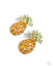 Load image into Gallery viewer, Paparazzi Accessories: Pineapple Pizzazz - Yellow Earrings