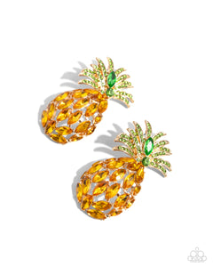 Paparazzi Accessories: Pineapple Pizzazz - Yellow Earrings