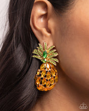 Load image into Gallery viewer, Paparazzi Accessories: Pineapple Pizzazz - Yellow Earrings