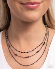 Load image into Gallery viewer, Paparazzi Accessories: Luxe Layers - Black Oil Spill Necklace