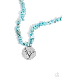 Paparazzi Accessories: Longhorn Leader - Blue Necklace