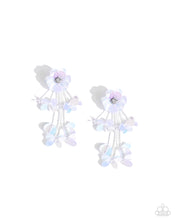Load image into Gallery viewer, Paparazzi Accessories: Floral Future - White Iridescent Earrings