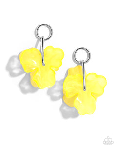 Paparazzi Accessories: Glassy Garden - Yellow Acrylic Earrings