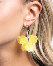 Load image into Gallery viewer, Paparazzi Accessories: Glassy Garden - Yellow Acrylic Earrings