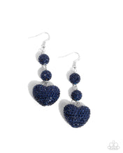 Load image into Gallery viewer, Paparazzi Accessories: Vision in Shimmer - Blue Heart Earrings