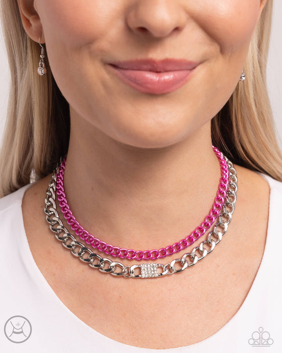 Paparazzi Accessories: Exaggerated Effort - Pink Choker Necklace