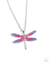 Load image into Gallery viewer, Paparazzi Accessories: DRAGONFLY to the Sky - Purple Necklace