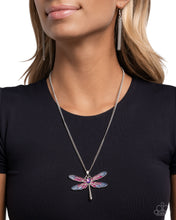 Load image into Gallery viewer, Paparazzi Accessories: DRAGONFLY to the Sky - Purple Necklace