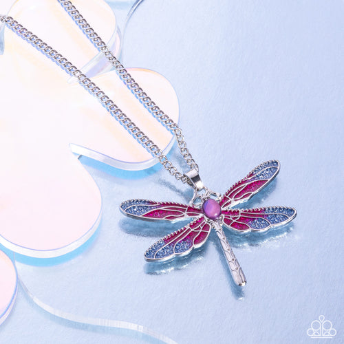 Paparazzi Accessories: DRAGONFLY to the Sky - Purple Necklace