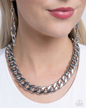 Load image into Gallery viewer, Paparazzi Accessories: Action CURB - Silver Necklace