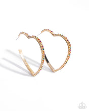 Load image into Gallery viewer, Paparazzi Accessories: Halftime Hearts - Multi Heart Gold Earrings