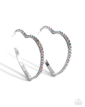 Load image into Gallery viewer, Paparazzi Accessories: Halftime Hearts - Multi Heart Silver Earrings