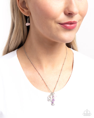 Paparazzi Accessories: Seahorse Shimmer - Purple Necklace