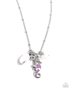 Paparazzi Accessories: Seahorse Shimmer - Purple Necklace