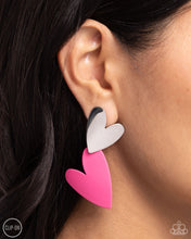 Load image into Gallery viewer, Paparazzi Accessories: Romantic Occasion - Pink Clip-On Earrings