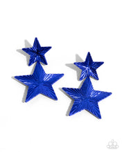 Load image into Gallery viewer, Paparazzi Accessories: Patriotic Promise - Blue Earrings