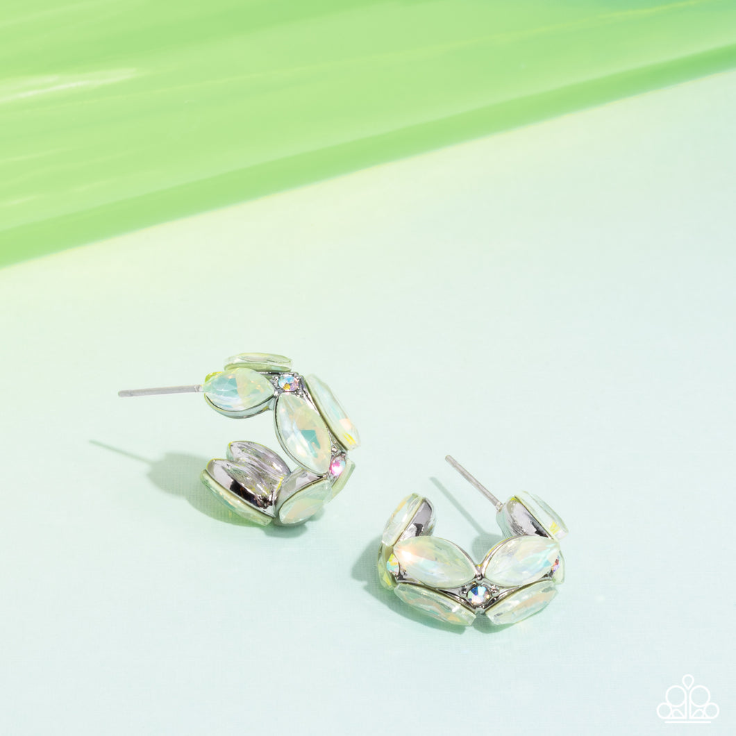 Paparazzi Accessories: Dazzling Destiny - Green Iridescent Earrings