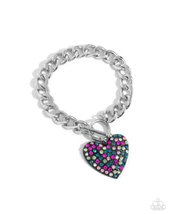 Paparazzi Accessories: Enamored Elegance - Black Heart Bracelet