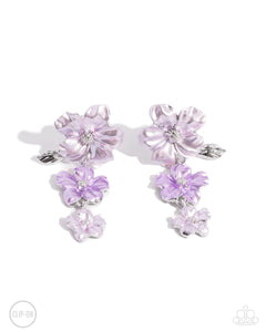 Paparazzi Accessories: Bouquet Brilliance Necklace and Balanced Bouquet Clip-On Earrings - Purple SET