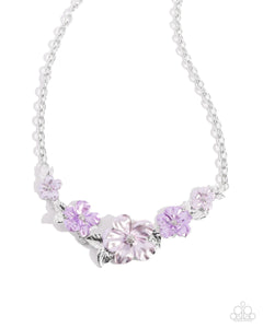 Paparazzi Accessories: Bouquet Brilliance Necklace and Balanced Bouquet Clip-On Earrings - Purple SET