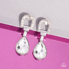 Load image into Gallery viewer, Paparazzi Accessories: In ARCHING Order - White Oversized Earrings