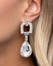 Load image into Gallery viewer, Paparazzi Accessories: In ARCHING Order - White Oversized Earrings