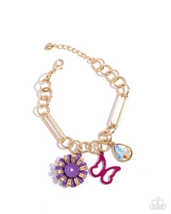 Paparazzi Accessories: Aerial Adventure Necklace and Aerial Accomplishment Bracelet - Purple Iridescent SET