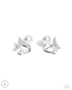 Paparazzi Accessories: Modular Mermaid - White Earrings