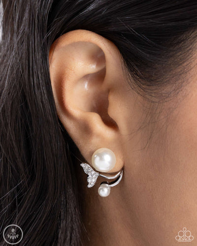 Paparazzi Accessories: Modular Mermaid - White Earrings