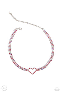 Paparazzi Accessories: Rows of Romance - Pink Choker Necklace