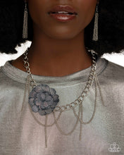 Load image into Gallery viewer, Paparazzi Accessories: Deconstructed Denim Necklace and Dauntless Denim - Earrings - Blue SET