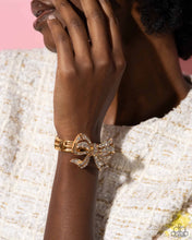 Load image into Gallery viewer, Paparazzi Accessories: Its All A-BOW-t Me - Gold Bracelet