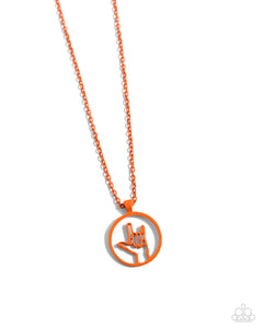 Paparazzi Accessories: Abstract ASL - Orange Necklace