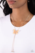 Load image into Gallery viewer, Paparazzi Accessories: Suspended Shades - Rose Gold Butterfly Necklace