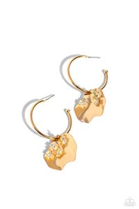 Paparazzi Accessories: Majestic Mermaid - Gold Iridescent Earrings