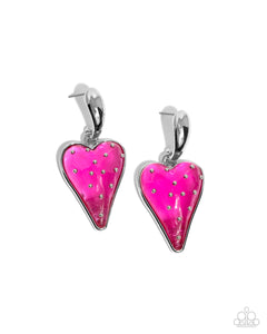 Paparazzi Accessories: Glossy Goodwill - Pink Earrings