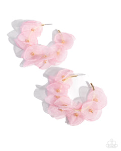 Paparazzi Accessories: Petaled Pageant - Gold Chiffon Earrings