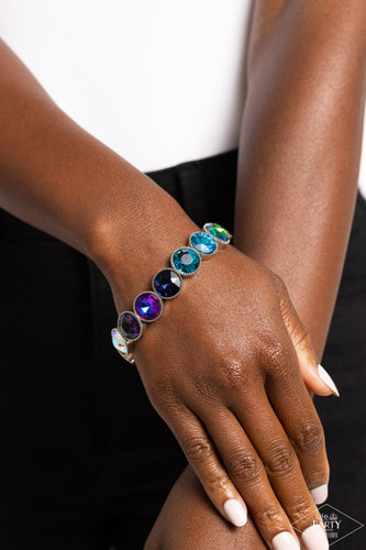 Paparazzi Accessories: Number One Knockout - Multi Iridescent Gem Bracelet - Life of the Party