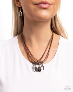 Paparazzi Accessories: Southern Beauty - Brown Western-inspired Necklace