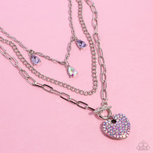Load image into Gallery viewer, Paparazzi Accessories: HEART History - Purple Iridescent Necklace