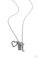 Load image into Gallery viewer, Paparazzi Accessories: Indulgent Belief - Blue Inspirational Necklace