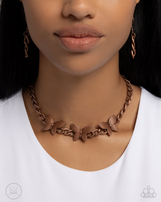 Paparazzi Accessories: Aerial Ambition - Copper Choker Necklace