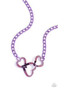 Paparazzi Accessories: Eclectically Enamored - Purple Heart Necklace