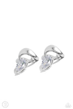 Load image into Gallery viewer, Paparazzi Accessories: Twisting Teardrop - Silver Cuff Earrings