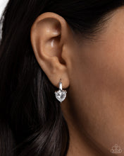 Load image into Gallery viewer, Paparazzi Accessories: High Nobility - White Heart Earrings