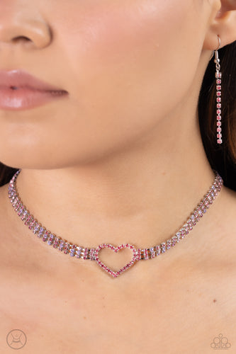 Paparazzi Accessories: Rows of Romance - Pink Choker Necklace