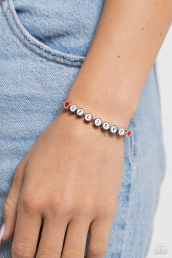 Paparazzi Accessories: I Cant Believe It! - White Inspirational Bracelet