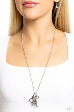 Paparazzi Accessories: Indulgent Belief - Blue Inspirational Necklace